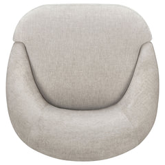 Leon Beige Chenille Upholstered Swivel Accent Chair - Ornate Home