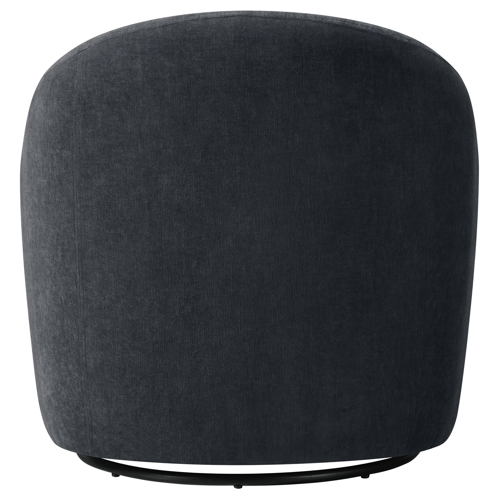 Leon Black Chenille Upholstered Swivel Accent Chair - Ornate Home