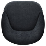 Leon Black Chenille Upholstered Swivel Accent Chair - Ornate Home