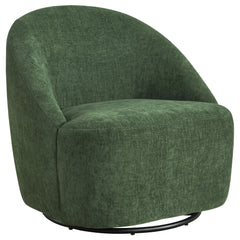 Leon Green Chenille Upholstered Swivel Accent Chair - Ornate Home