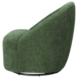 Leon Green Chenille Upholstered Swivel Accent Chair - Ornate Home