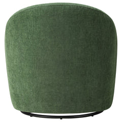 Leon Green Chenille Upholstered Swivel Accent Chair - Ornate Home