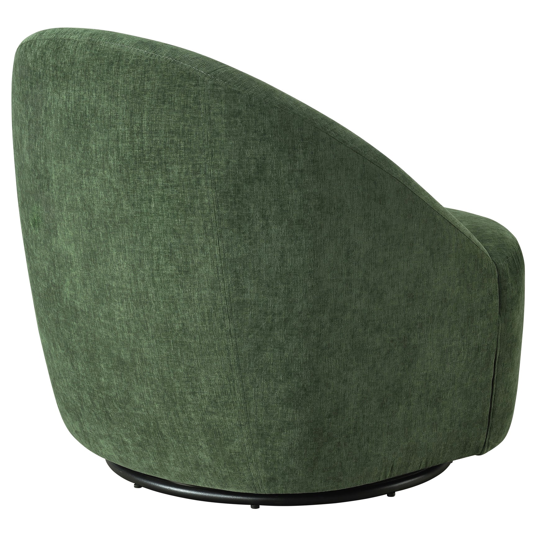 Leon Green Chenille Upholstered Swivel Accent Chair - Ornate Home
