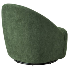 Leon Green Chenille Upholstered Swivel Accent Chair - Ornate Home