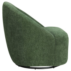 Leon Green Chenille Upholstered Swivel Accent Chair - Ornate Home