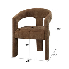Leonardo Brown Arm Chair (Set of 2) - Ornate Home