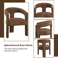 Leonardo Brown Arm Chair (Set of 2) - Ornate Home