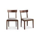 Leone Walnut Brown Dining Chair (Set of 2) - Ornate Home