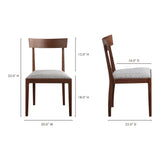 Leone Walnut Brown Dining Chair (Set of 2) - Ornate Home