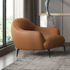 Leonia Genuine Leather Accent Chair - Ornate Home