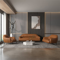 Leonia Genuine Leather Sofa - Ornate Home