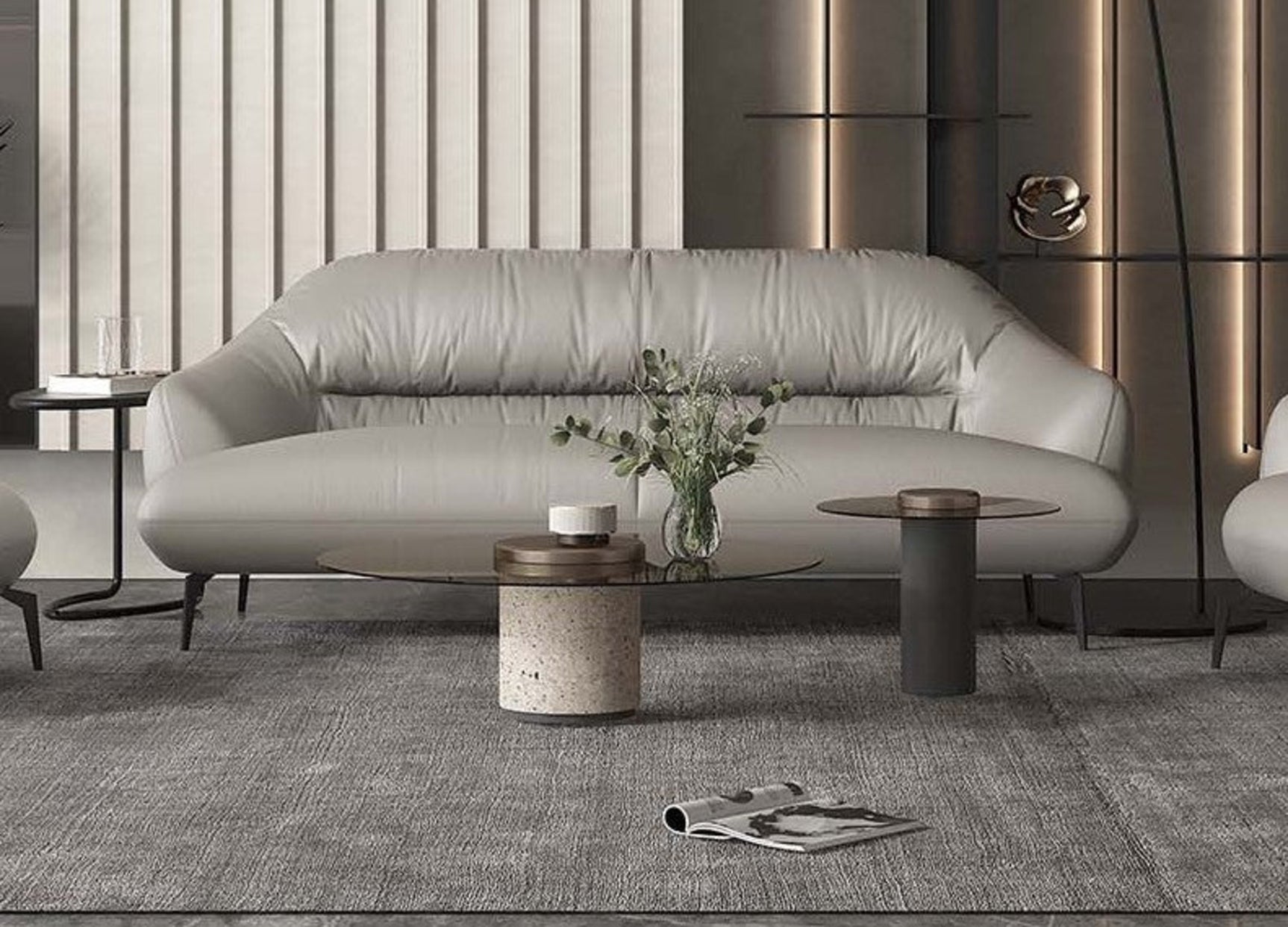 Leonia Genuine Leather Sofa - Ornate Home