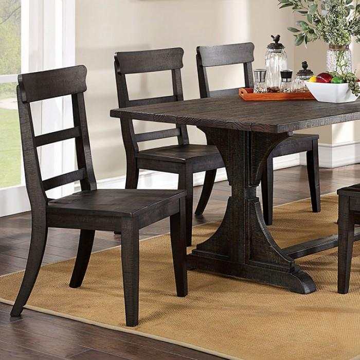 Leonidas Antique Black Dining Table - Ornate Home
