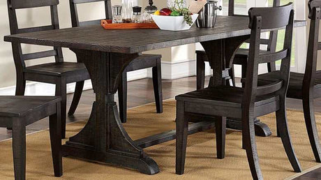 Leonidas Antique Black Dining Table - Ornate Home
