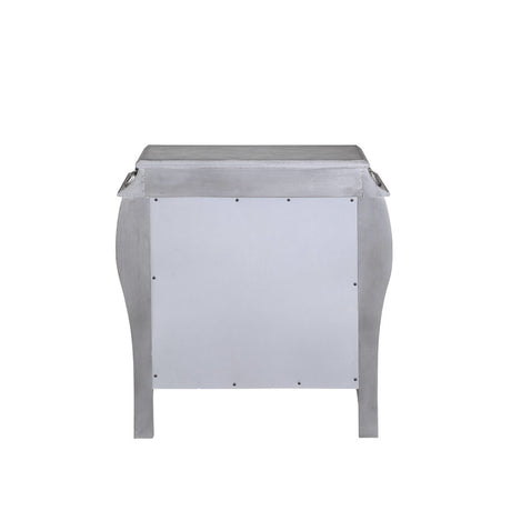 Leonora Vintage Platinum Nightstand - Ornate Home