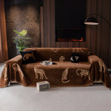 Leopard Sofa Cover Blanket Stylish Furniture Protector Throw for Couches & Loveseats - Ornate Home