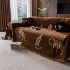 Leopard Sofa Cover Blanket Stylish Furniture Protector Throw for Couches & Loveseats - Ornate Home