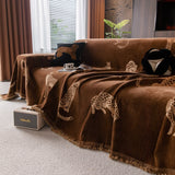 Leopard Sofa Cover Blanket Stylish Furniture Protector Throw for Couches & Loveseats - Ornate Home