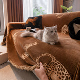 Leopard Sofa Cover Blanket Stylish Furniture Protector Throw for Couches & Loveseats - Ornate Home