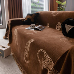 Leopard Sofa Cover Blanket Stylish Furniture Protector Throw for Couches & Loveseats - Ornate Home
