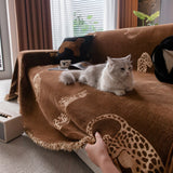 Leopard Sofa Cover Blanket Stylish Furniture Protector Throw for Couches & Loveseats - Ornate Home