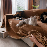 Leopard Sofa Cover Blanket Stylish Furniture Protector Throw for Couches & Loveseats - Ornate Home