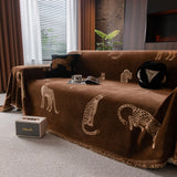 Leopard Sofa Cover Blanket Stylish Furniture Protector Throw for Couches & Loveseats - Ornate Home