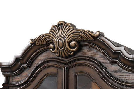 Leovanni Dark Brown Curio - Ornate Home