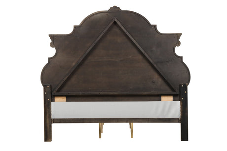Leovanni Dark Brown Eastern King Bed - Ornate Home