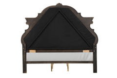 Leovanni Dark Brown Eastern King w/ Bombay Headboard Design - Ornate Home