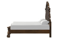 Leovanni Dark Brown Eastern King w/ Bombay Headboard Design - Ornate Home