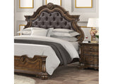 Leovanni Dark Brown Eastern King w/ Bombay Headboard Design - Ornate Home