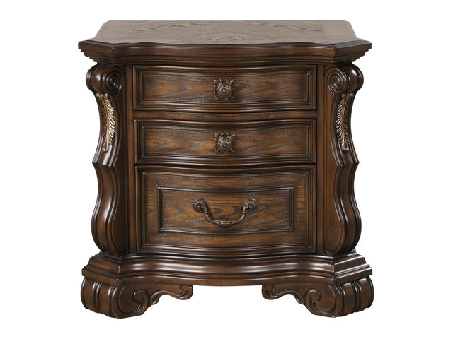 Leovanni Dark Brown Nightstand - Ornate Home