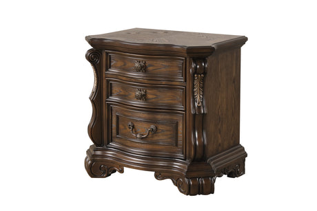 Leovanni Dark Brown Nightstand - Ornate Home
