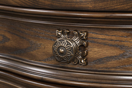 Leovanni Dark Brown Nightstand - Ornate Home