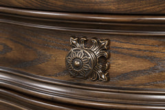 Leovanni Dark Brown Queen 4 Piece Bedroom Set - Ornate Home