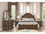 Leovanni Dark Brown Queen 5 Piece Bedroom Set w/2 Nightstands - Ornate Home