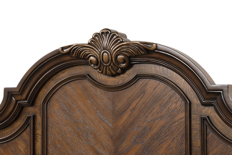 Leovanni Dark Brown Queen 5 Piece Bedroom Set w/2 Nightstands - Ornate Home