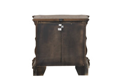 Leovanni Dark Brown Queen 5 Piece Bedroom Set w/Chest - Ornate Home