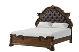 Leovanni Dark Brown Queen Full 5 Piece Bedroom Set w/2 Nightstands - Ornate Home
