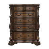 Leovanni Dark Brown Queen Full 5 Piece Bedroom Set w/Chest - Ornate Home