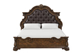 Leovanni Dark Brown Queen Full 5 Piece Bedroom Set w/Chest - Ornate Home