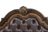 Leovanni Dark Brown Queen Full 5 Piece Bedroom Set w/Chest - Ornate Home