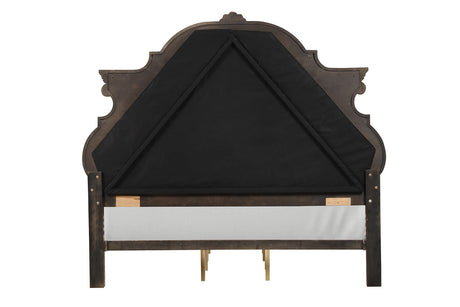 Leovanni Dark Brown Queen Full Bed - Ornate Home