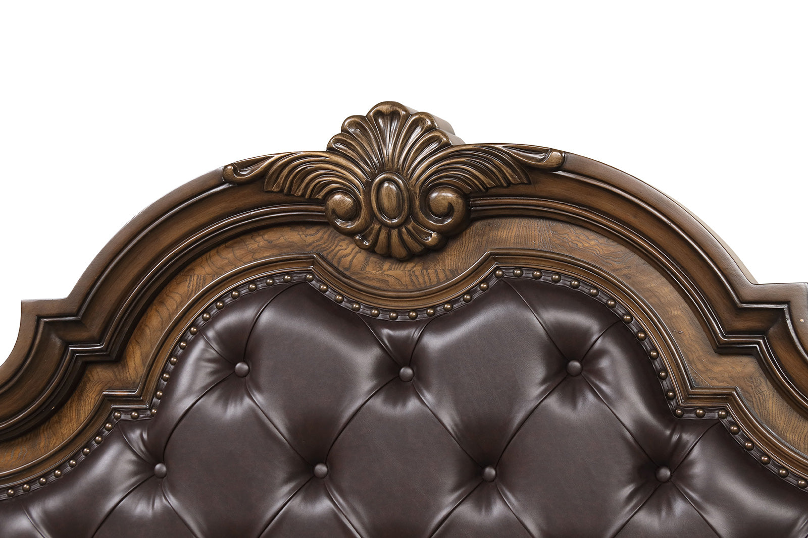 Leovanni Dark Brown Queen Full Bed - Ornate Home