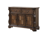 Leovanni Dark Brown Server - Ornate Home