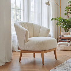 Leque Tawny Beige Accent Chair - Ornate Home