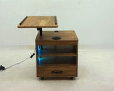 Lerma Mango 1-drawer Adjustable Tray Top Nightstand With Speaker - Ornate Home