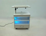 Lerma White High Gloss 1-drawer Adjustable Tray Top Nightstand With Speaker - Ornate Home