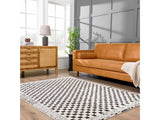 Leryn Black & White Checkered Area Rug - Ornate Home